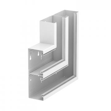 Platte hoek, symmetrisch, stijgend, dubbel, voor installatiekanaal Rapid 80 type GS-D70210