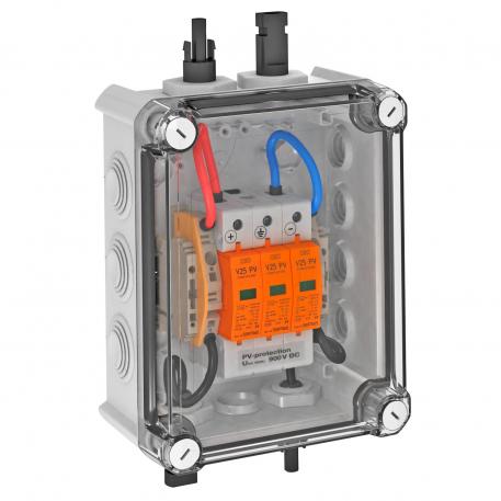 Generatoraansluitdoos type 1+2 met MC4-stekker voor 1 x 1 string IP66