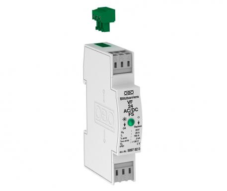 MSR-beveiliging voor 2-polige voeding met potentiaalvrij contact 12 V AC/DC