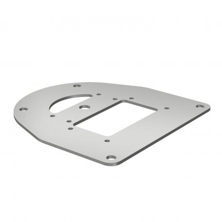 Vloerplaat voor ISS110100R 170 | 160 | 3 | witaluminium; RAL 9006