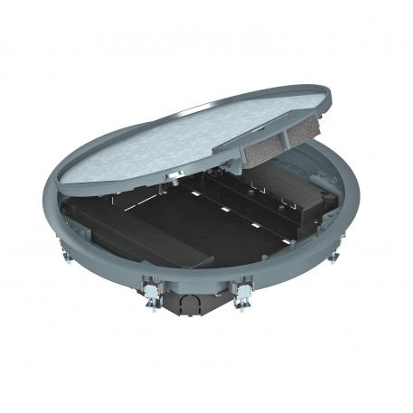 Ronde inbouweenheid voor dekvloerhoogte 55 mm 5 | R9 | staalgrijs; RAL 7011